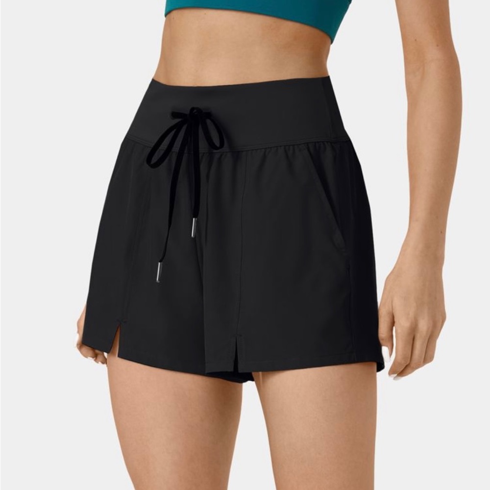 HALARA Breezeful High Waisted Drawstring Side Pocket Split Quick Dry Shorts 3” - Picture 2 of 4